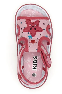 Sandali rosa con stelle marine e cuori Pitt kids PK2871A