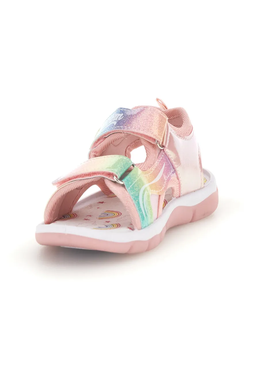 Sandali rosa con strappi e luci Unicorno S8010214S