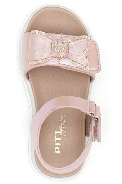 Sandali rosa con strappo e glitter Pitt Kids 39G2521S