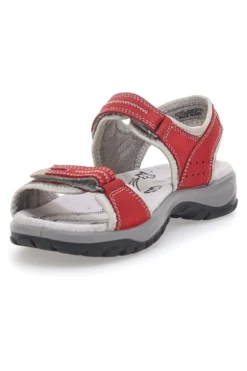 Sandali rossi sportivi con chiusura a strappo FLY DINAMIC FD50D