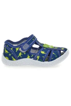 Sandali Semiaperti blu fantasia dinosauri primi passi Pitt kids PK2492F