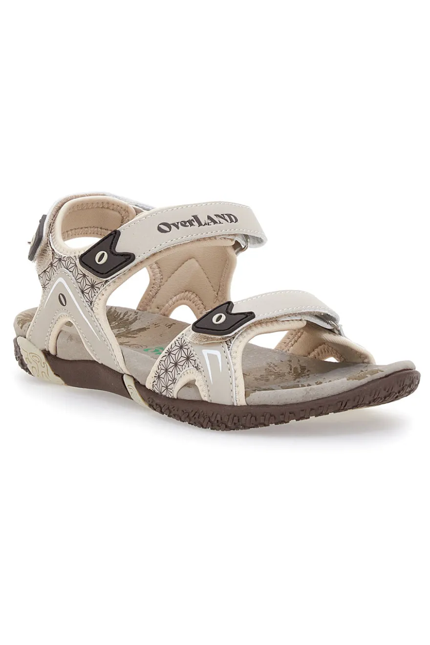 Sandali Sportivi Beige Con Strappi Overland 22324