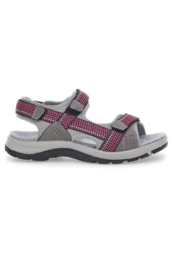 Sandali sportivi grigi e fucsia con chiusura a strappo TIGLIO 51358