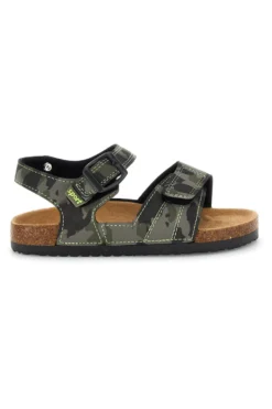 Sandali verdi con doppio strappo Pitt kids 14604