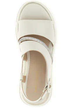 Sandalo beige con cinturino gioiello e chiusura con cinturino Mariella Burani 52193C1580