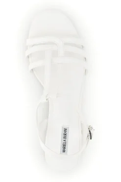 Sandalo bianco con tacco basso Burani 519431346