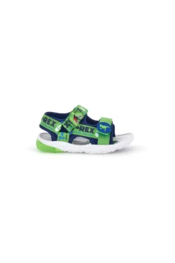 Sandalo blu verde con disegno T-Rex con luci Dinosauro S8020229T10