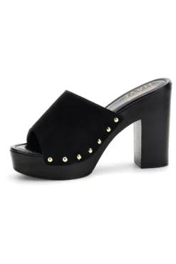 Sandalo nero con tacco e borchie Pittarello Must Have 11233