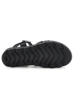Sandalo nero in pelle con cinturino Pittarello Must Have 11936