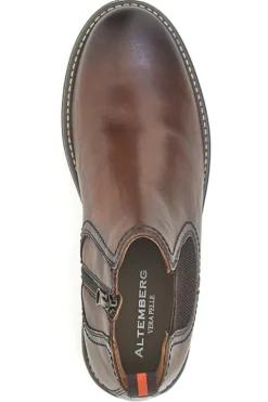Scarpa Stringata Alta In Vera Pelle Marrone Altemberg 2412
