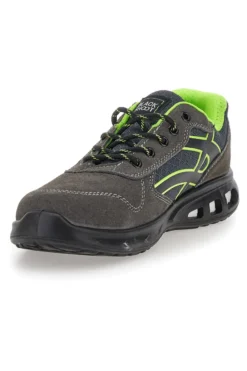 Scarpe antinfortunistiche basse grigie inserti fluo S1P Black shoot YL-5068-2 S1P