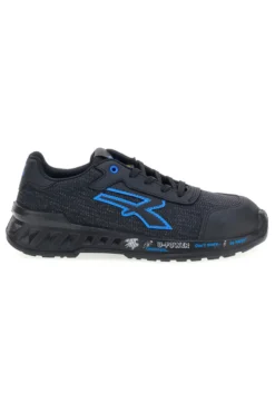 Scarpe antinfortunistiche da uomo nere blu basse U. Power Diwi ESD S1PS FO SR ESD