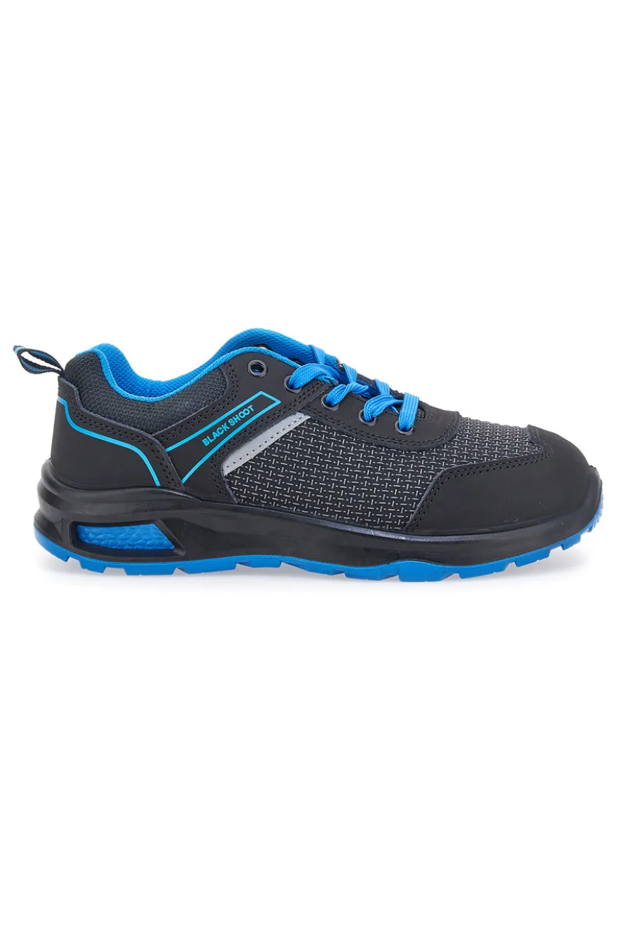 Scarpe antinfortunistiche nere blu Black Shoot PK23047 S1PL