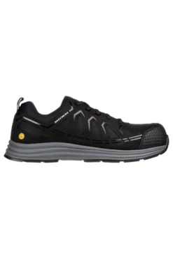 Scarpe Antinfortunistiche Nere Skechers Work: Malad II Comp Toe S1 P SRA ESD