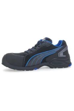 Scarpe antinfortunistiche nere e blu S3L Puma Rio Low Safety