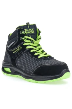 Scarpe antinfortunistiche nere e verdi S1PL Black shoot PK23037