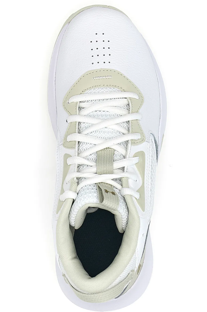 Scarpe basket bianche con inserti beige e suola ammortizzata Under Armour Lockdown 6