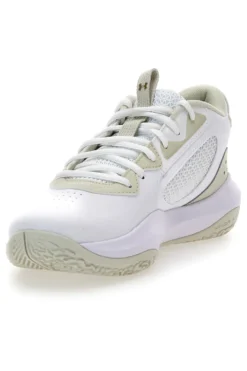 Scarpe basket bianche con inserti beige e suola ammortizzata Under Armour Lockdown 6