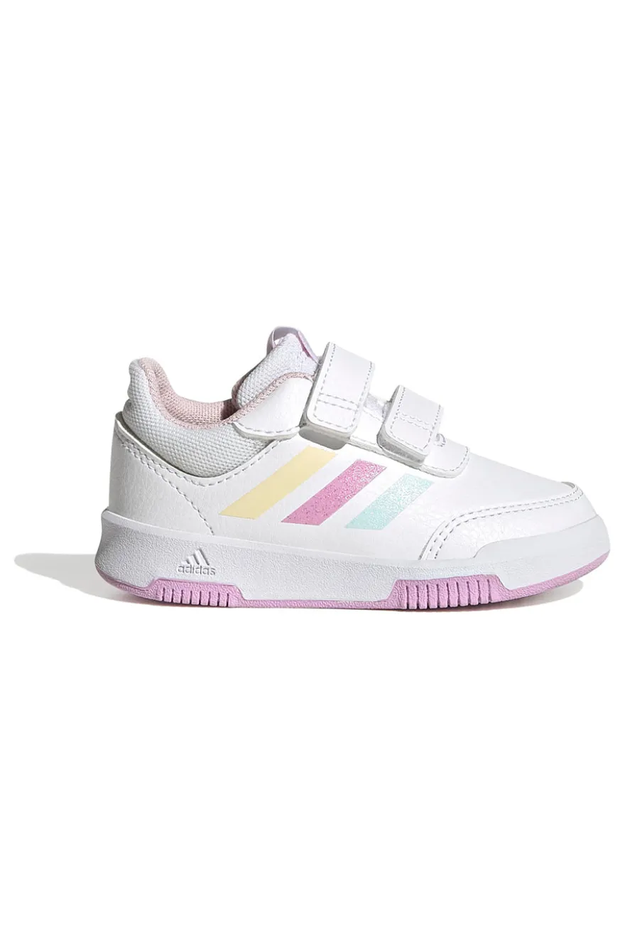 Scarpe bianche con dettagli pastello e chiusura a strappo Adidas Tensaur Sport 2 CF I