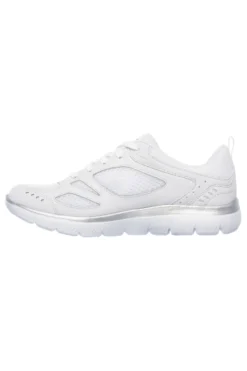 Scarpe bianche leggere con inserti argento Skechers SUMMITS SUITED