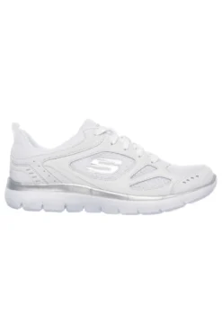 Scarpe bianche leggere con inserti argento Skechers SUMMITS SUITED