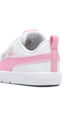 Scarpe bianche rosa con chiusura a strappo Puma Courtflex V3 V Inf