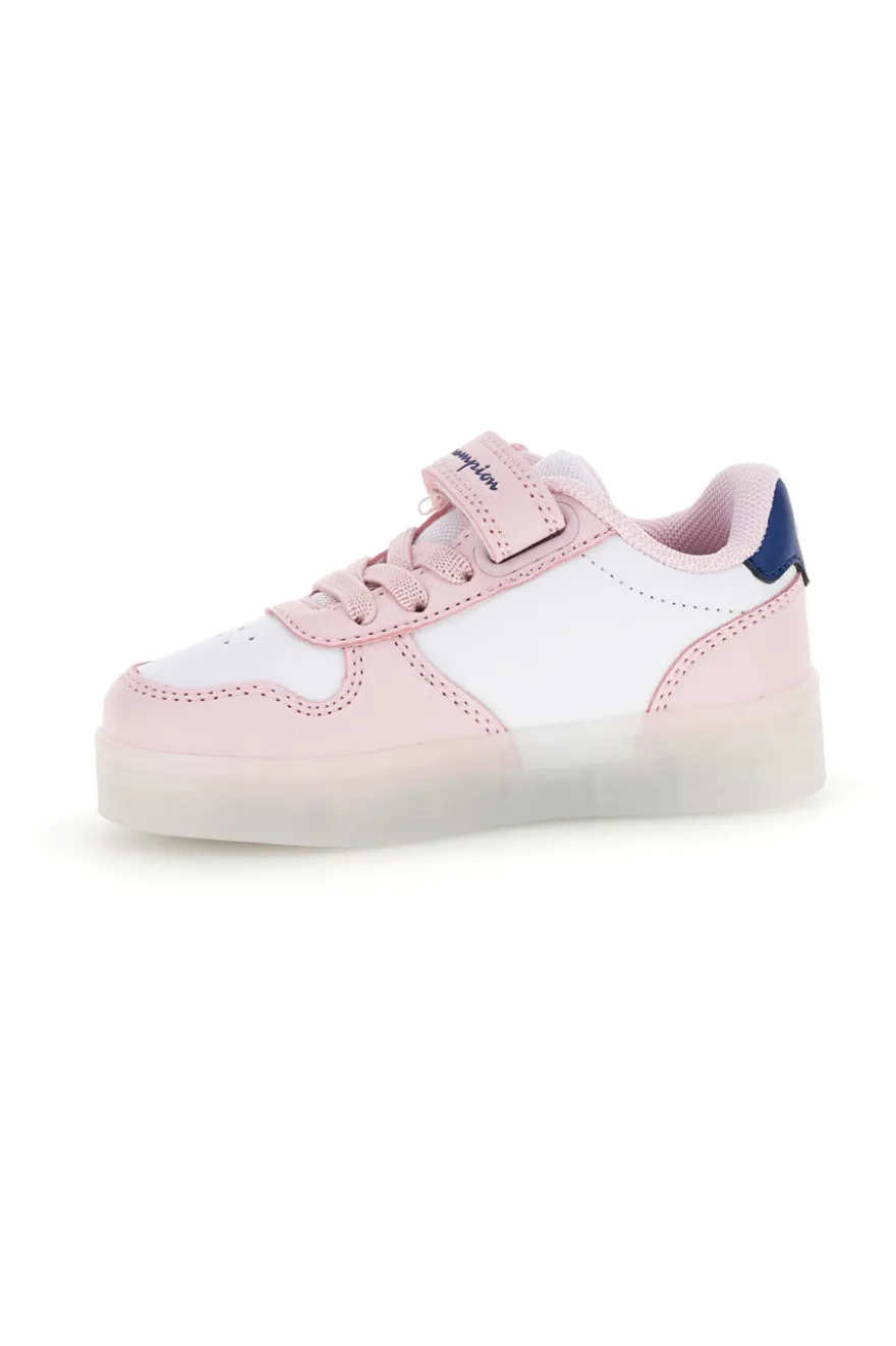 Scarpe bianche rosa con luci Champion GLW G TD