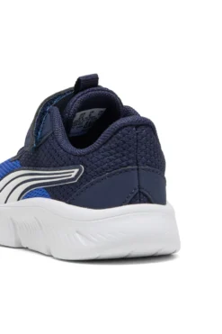 Scarpe blu bianche con chiusura a strappo e lacci elastici Puma FlexFocus Modern AC+ Inf