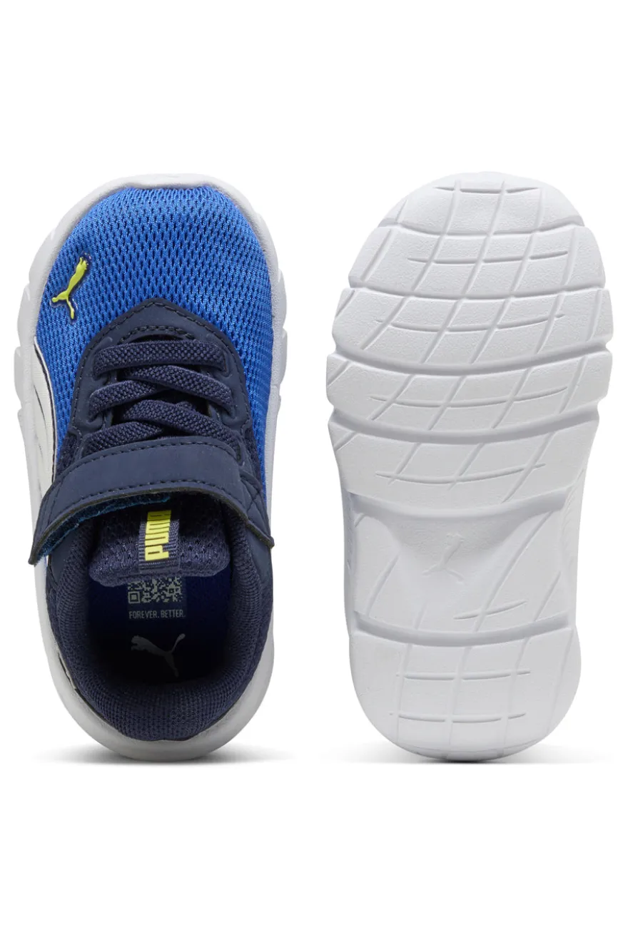 Scarpe blu bianche con chiusura a strappo e lacci elastici Puma FlexFocus Modern AC+ Inf