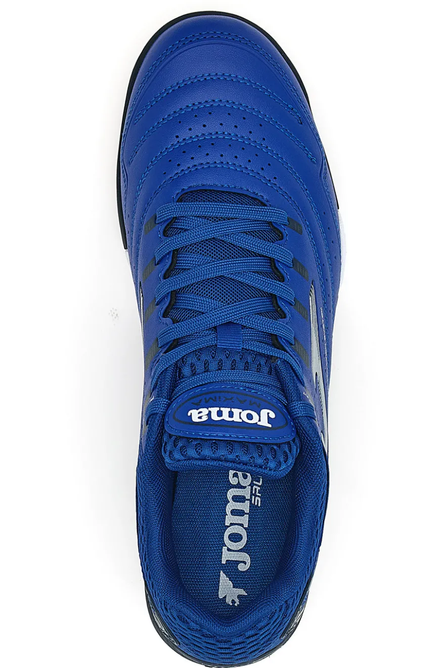 Scarpe blu calcio turf con tomaia traforata Joma Maxima 2404