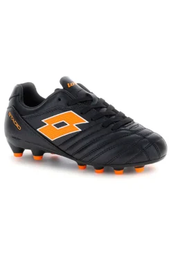Scarpe calcio nere con tacchetti arancioni Lotto STADIO 705 FG JR