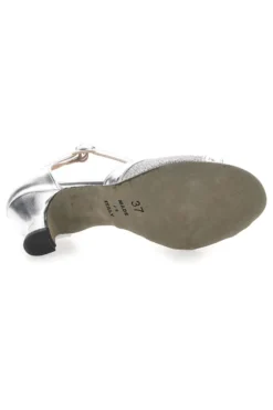 Scarpe da ballo argento con glitter e cinturino The First Dance 6558