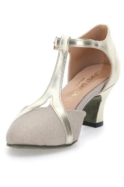 Scarpe da Ballo Platino Con Tacco Basso The First Dance 4554