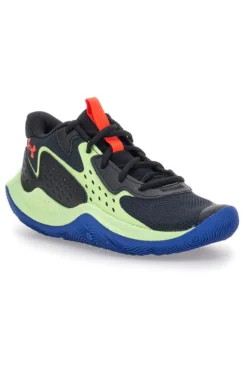 Scarpe da basket nere con dettagli lime e suola blu Under Armour GS Jet '23