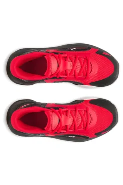 Scarpe da basket rosse e nere con suola bianca Under Armour GS Jet '25