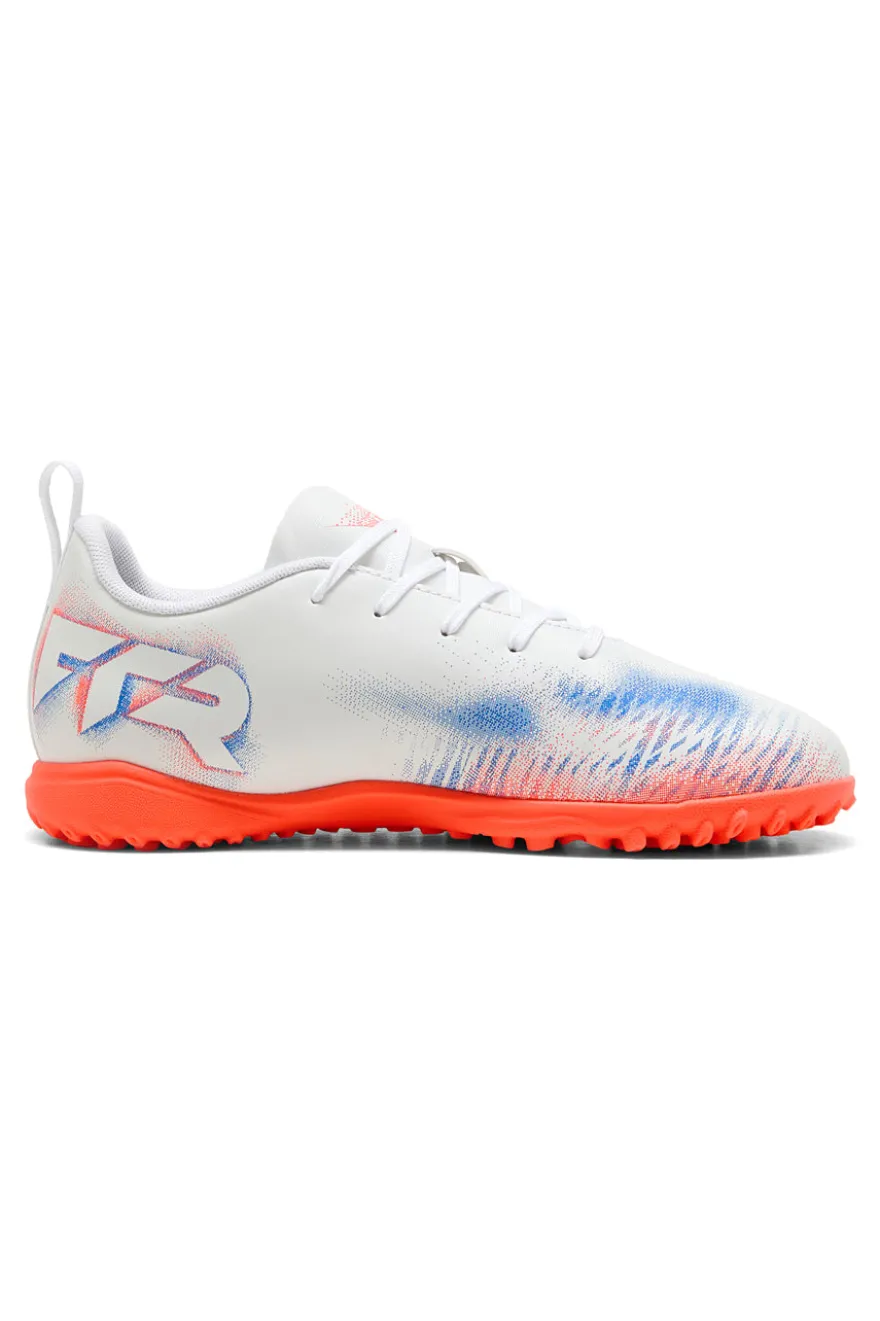 Scarpe da calcetto bianche con suola turf Puma Future 8 Play TT Jr