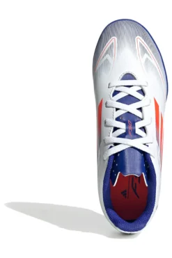 Scarpe da calcetto bianche e blu per terreni sintetici Adidas F50 Club TF J
