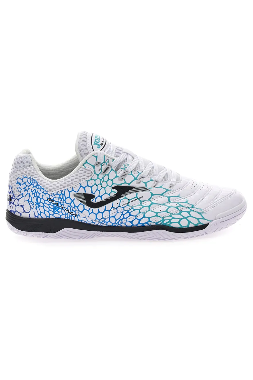 Scarpe da Calcetto FutSal Bianche e Azzurre JOMA MAXIMA 2532 Indoor