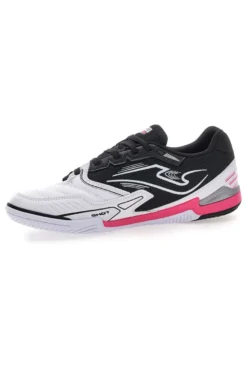 Scarpe da calcetto indoor bianche e nere con dettagli fucsia Joma Cancha 2502 Indoor