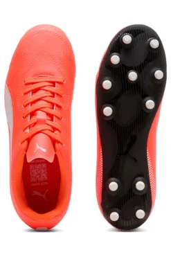 Scarpe da calcio arancioni con logo bianco Puma Vitoria II FG/AG Jr