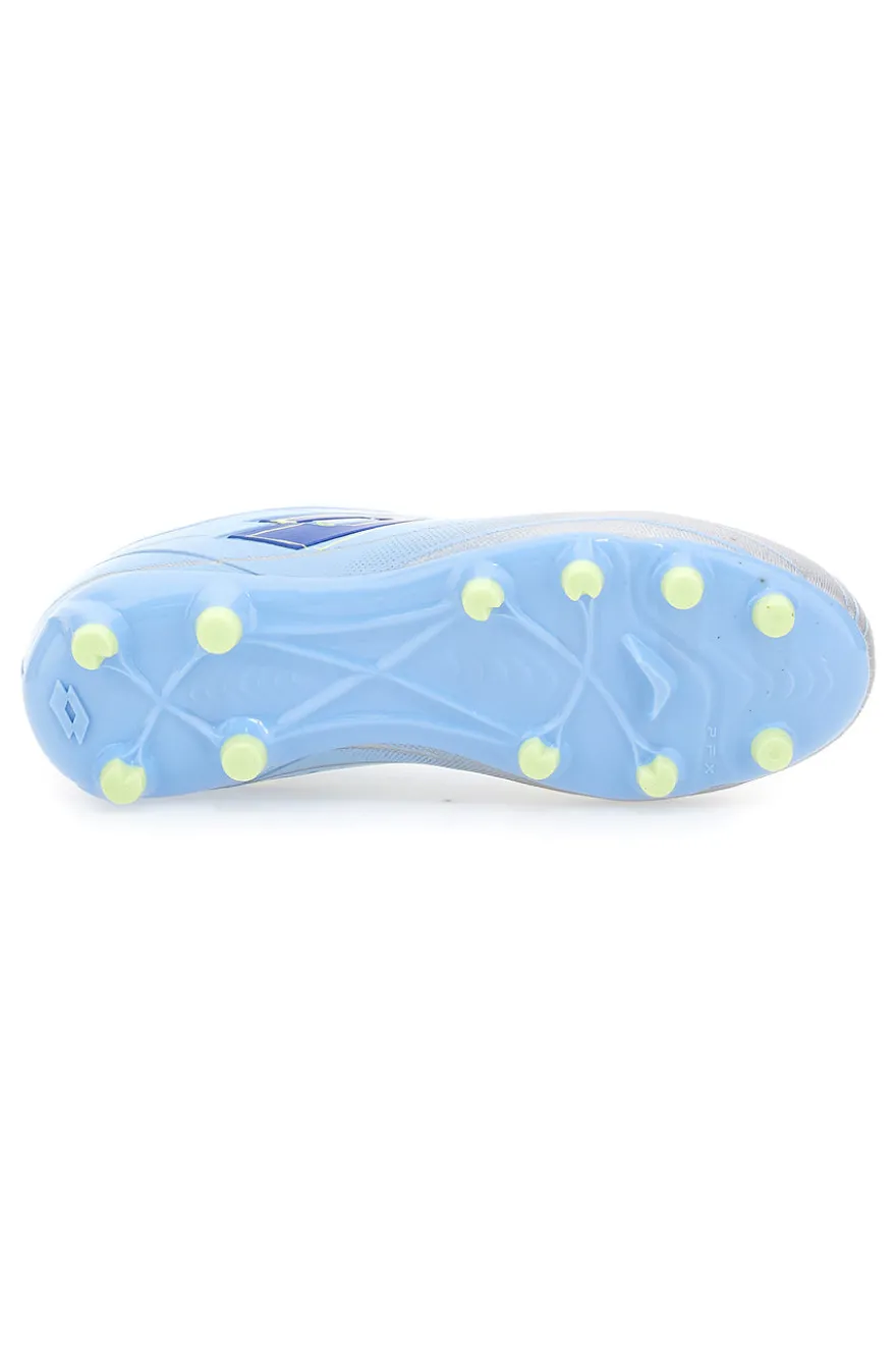 Scarpe da Calcio Azzurre e Argento Lotto Solista 700 IX Fg Jr