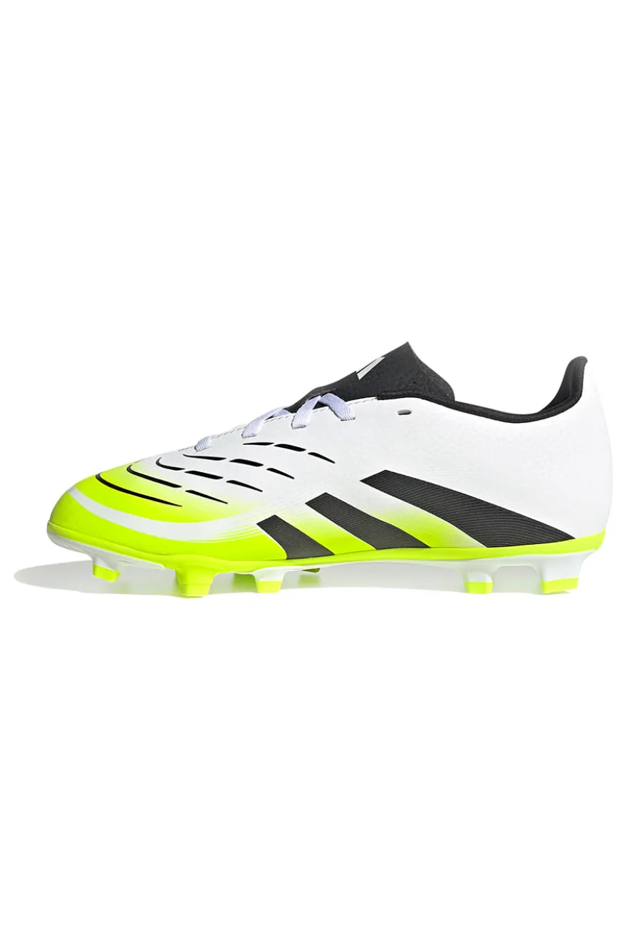 Scarpe da calcio bianche con dettagli giallo fluo Adidas Predator Club FG/MG J