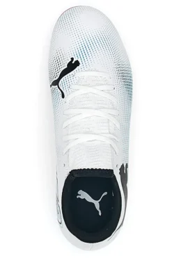 scarpe da Calcio Bianche con Tacchetti Azzurri Puma Future 7 Play FG/AG JR