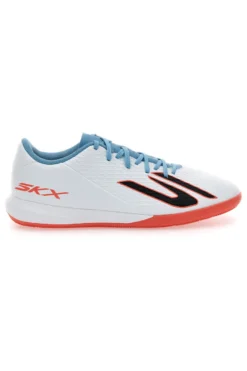 Scarpe da calcio indoor bianche con dettagli azzurri Skechers Club IC