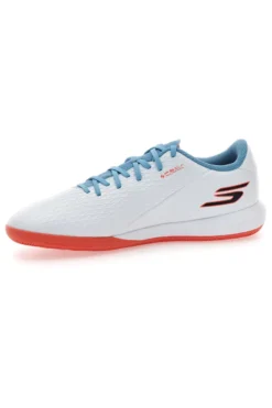 Scarpe da calcio indoor bianche con dettagli azzurri Skechers Club IC