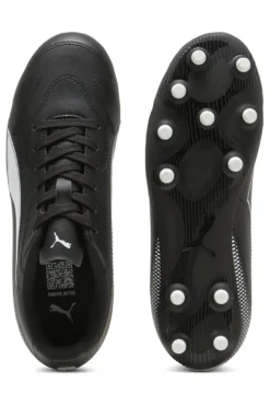 Scarpe da calcio nere con logo bianco Puma Vitoria II FG/AG Jr