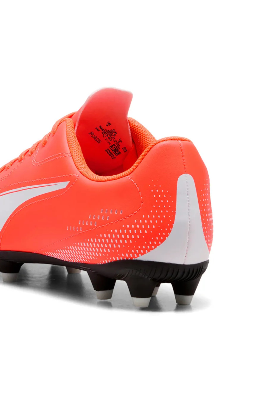 Scarpe da calcio rosso fluo suola FG/AG Vitoria II Puma Jr