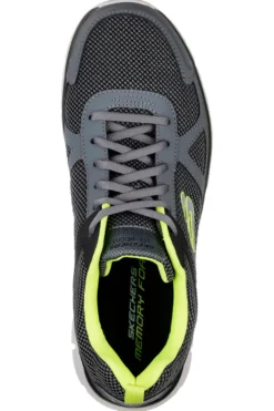 Scarpe da ginnastica grigie leggere Memory Foam Track Bucolo Skechers