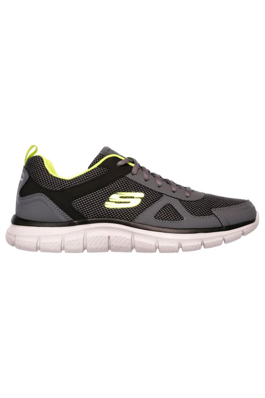 Scarpe da ginnastica grigie leggere Memory Foam Track Bucolo Skechers
