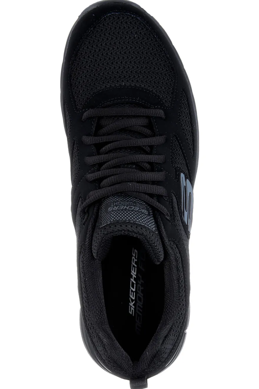 Scarpe da ginnastica nere in mesh e Memory Foam Skechers Burns - Agoura